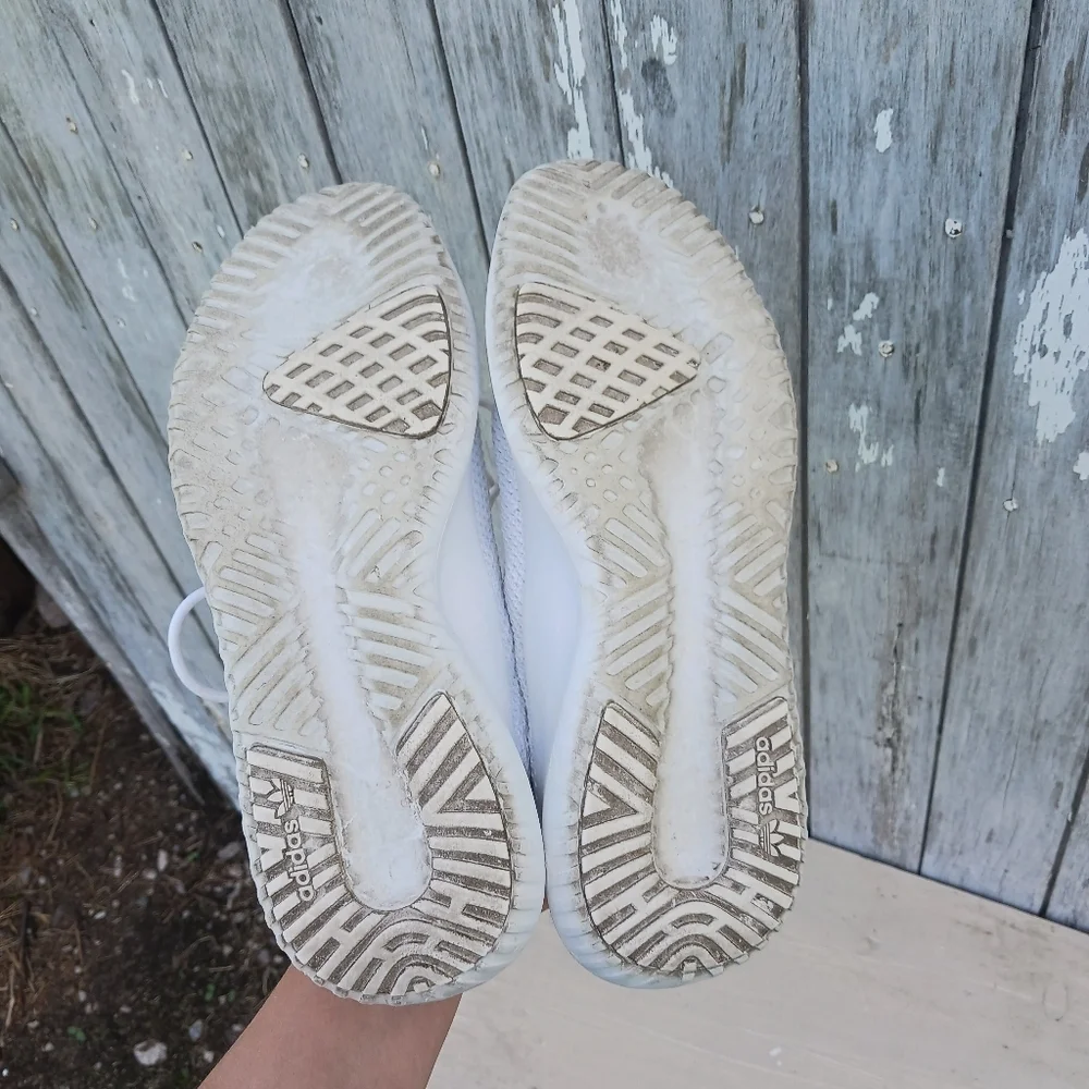 Adidas Shoes Womens Size‎ 8 Tubular Shadow Sneakers AC8334 White Fabric Lace Up